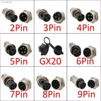 ◈◄ 1Pcs 2345678 9 Pin GX20 Male Female Aviation Connector Wire Panel Socket Plug Microphone Mic Adapter Lip Cap