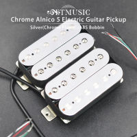 Alnico 5กีตาร์ไฟฟ้า Pickup Humbucker Double Coil Pickup พร้อมสกรูและสปริง Alnico V กีตาร์อะไหล่ Chrome