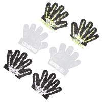 ◕ Gloves Led Halloween Light Glow Finger Party Lights Hand Favors Glowing Dark License Plate The Costume Mittens Rave Flashing