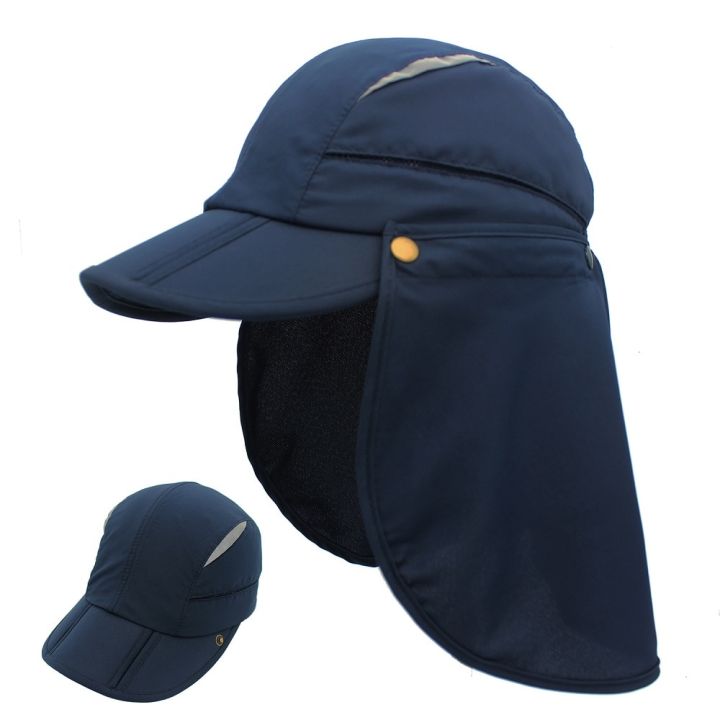 connectyle-หมวกกระบังแสงสำหรับผู้ชายและผู้หญิง-หมวกแก๊ปตกปลาปีกกว้างป้องกันระบายอากาศได้ดีแห้งเร็ว-swr-018ปิดคอแบบถอดได้