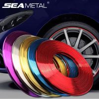 Car Wheel Rim Sticker Chrome Wheel Decoration Auto Tire Rims Plated Strip Protection Decoration Car-styling Exterior Accessories