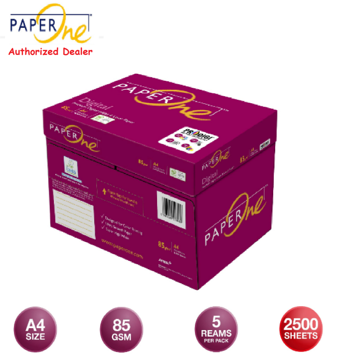 PaperOne A4 Digital Paper 85gsm 2500 Sheets (5 Reams/Box) Lazada