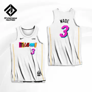 2020-2021 City Version NBA Miami Heat Pink & Blue #3 Jersey,Miami Heat