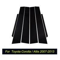 สติกเกอร์ฟิล์มติดเสาหน้าต่างรถยนต์ สําหรับ Toyota Corolla Altis 2007-2013 6 ชิ้น