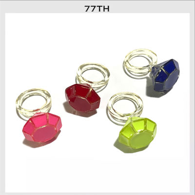 77th cartoon diamond ring แหวนเพชรการ์ตูนเรซิ่น