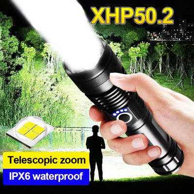 ZK30 10000 Lumen Rechargeable Tactical Flashlight, XHP50 LED for Hiking Hunting Camping Emergency Outdoor Sport