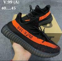 รองเท้าแฟชั่นอดิดาส Yeezy Boost 350 v2  Black/Red  เกรด.A size 40-45 พร้อมกล่อง