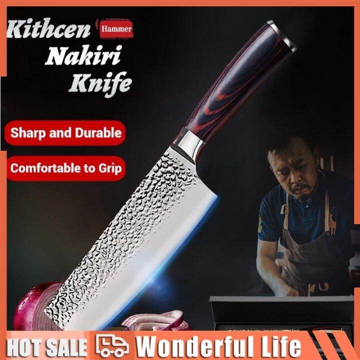 Kitchen Knife Nakiri Knife Chef Japanese Knife Cut Meat Butcher Knife