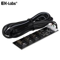 USB 2.0 9 Pin Hub Motherboard Internal USB2 9/10Pin Header 1X41X2 Splitter Adapter Molex 4PIn Powered - 50CM