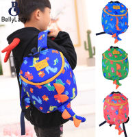 Puff fashion Kids Backpack Children Oxford Cloth Cartoon Dinosaur Printing Schoolbag Anti-lost Baby Casual Bag【fast】