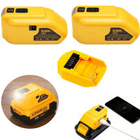 DCB090แบตเตอรี่ Penyesuai untuk Dewalt 20V Max 18V dengan USB คู่ Jenis-C DC Penggantian Asal ทำงานไฟ LED