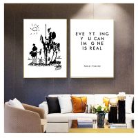 Pablo Picasso Art Print Of Don Quixote-ภาพวาดภาพผนังสำหรับตกแต่งบ้าน