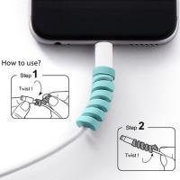 Cable Protector Spiral Cable Winder Clip For Phones Charging Cable holder Cover Cable Organizer For USB Cable Management 2022HOT Cable Management