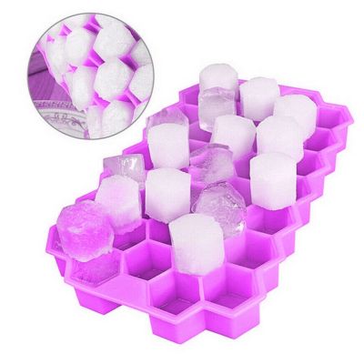 Dropshipping Portable 2 in 1 Large Silicone Ice Bucket Mold with Lid Space Saving Cube Maker Tools for Kitchen Party Barware Ice Maker Ice Cream Mould