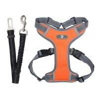 【jw】☸ Dog Car Harness Multifunction Adjustable Breathable Mesh with Safety