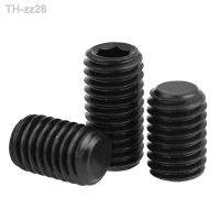 M3-M16 DIN913 Carbon Steel Metric Thread Grub Screws Flat Point Hexagon Socket Set Screws Black Headless