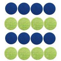 16Pcs Replacement Pad for Cordless Electric Rotary Mop Sweeper Wireless Electric Rotary Mop Scrubber Pad, Blue+Green