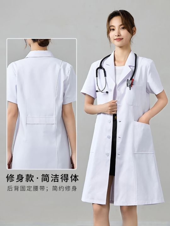 white-coat-womens-summer-thin-short-sleeved-doctor-student-coat-long-sleeved-hospital-laboratory-nurse-overalls
