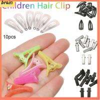 BRAIN 10pcs ของขวัญวันเกิดสาว เครื่องประดับ DIY ตุ๊กตากิ๊บติดผม คลิปหัวตุ๊กตา กิ๊บติดผมเด็ก มินิ Matal/พลาสติก Headclip หมวก