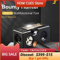 8 In 1 Multifunctional Bounty Hunter บิลเลียดสระว่ายน้ำ Cue Tip เครื่องมือ Corrector Shaper กระดาษทรายชุดเครื่องมือซ่อมอุปกรณ์เสริม