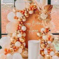 ►❇ xianhaochen048906 Laranja e Ouro Arch Baby Shower Decorações Backdrop Suprimentos Casamento de Aniversário Little Cutie 145PCs