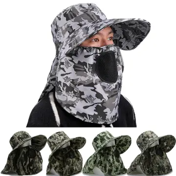 Men Mountaineering Fishing Camouflage Hood Rope Outdoor Shade Foldable  Casual Bucket Hat The Hat Bucket Hat Bucket Cap Hat Big Bucket Hat Men  Large