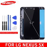 Sinbeda สำหรับ Lg Nexus Lcd ขนาด5.2 "จอแสดงผล Lcd แบบสัมผัสหน้าจอ5เท่าพร้อมกรอบดิจิตอล H790 H798 H791สำหรับ Lg Nexus จอแสดงผล Lcd