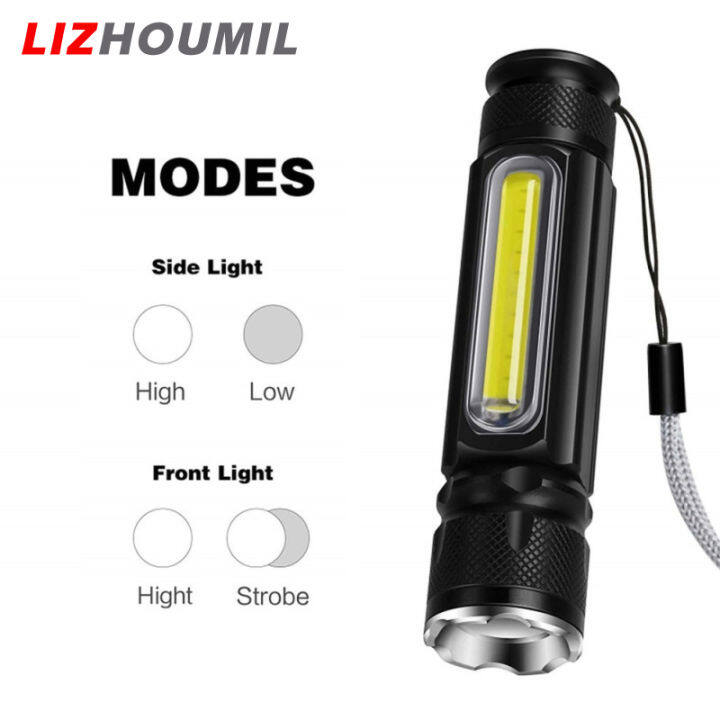 lizhoumil-ไฟฉายจิ๋ว-led-usb-ชาร์จได้อเนกประสงค์แสงแรงทำงานไฟฉุกเฉิน-led