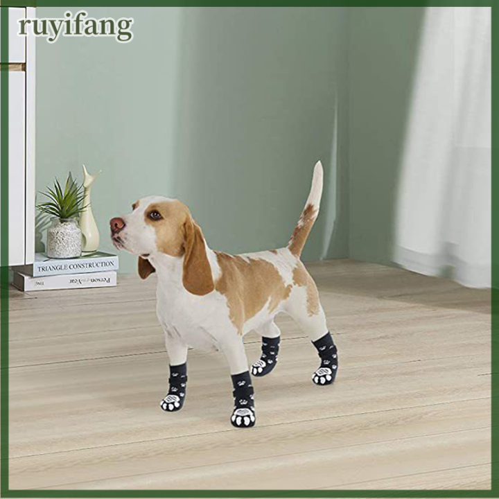 ruyifang-4pcs-pet-dog-shoes-ถุงเท้ากลางแจ้งในร่มกันน้ำไม่ลื่นรองเท้าสุนัขแมวถุงเท้า-pet-paw-protector-สำหรับสุนัขขนาดกลางขนาดเล็ก