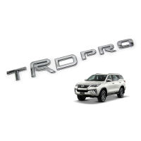 โลโก้ Logo  TRD PRO  จำนวน 1ชิ้น สีโครเมียม ขนาด 26x4x0.1 cm. Toyota Hilux Camry Fortuner Corolla โตโยต้า ไฮลัก แคมรี่ ฟอร์จูนเนอร์ โคโรล่า ปี 2000-2020 2ประตู 4ประตู  สินค้าราคาถูก คุณภาพดี Logo Emblem