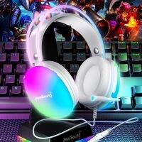 Zealsound S600หูฟังเกม RGB สำหรับ PC แล็ปท็อป PS4 PS5พร้อมไมโครโฟนระบบเสียงเบสรอบทิศทางครอบหู USB หูฟังที่มีไฟเต็มรูปแบบ