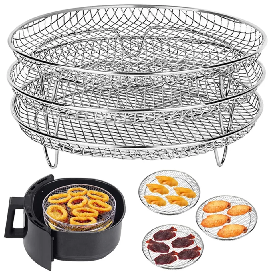 Air Fryer Basket, Steamer Basket, 304 Stainless Steel Mesh Basket for Air  Fryer, Air Fryer Accessory 8 inch Basket with Handle