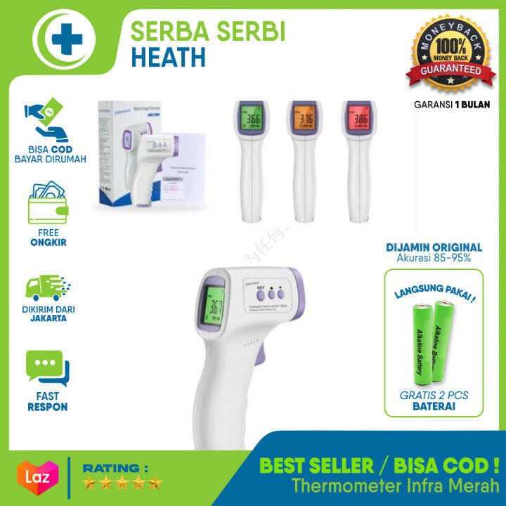 DIJAMIN AKURAT !! Non Kontak Infrared Thermometer Dahi Digital Monitor