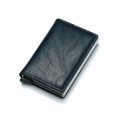 (กระเป๋าสตางค์) CEXIKA ป้องกันการบล็อค RFID กระเป๋าเงินธุรกิจสำหรับบุรุษกล่องใส่บัตร ID เครดิตกระเป๋าสตางค์ขนาดเล็กทำจากคาร์บอนอลูมิเนียมบางกระเป๋าเงินขนาดเล็ก
