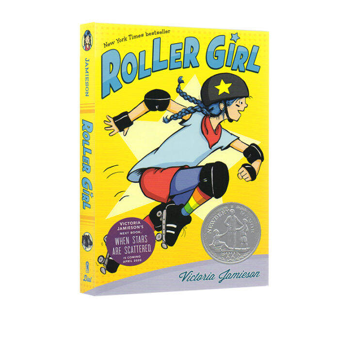 Original English roller girl roller skating girl full color cartoon