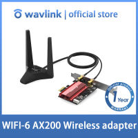 Wavlink AX WiFi 6 3000Mbps PCIe อะแดปเตอร์ WiFi พร้อม Bluetooth5.1สำหรับพีซีตั้งโต๊ะ | Intel WiFi 6 AX300 | 5G/2400Mbps 2.4G/574Mbps WiFi แม่เหล็ก5dBi ฐานเสาอากาศขั้นสูงความร้อน,160MHz,OFD