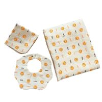 ✶☑☞ Print Bib Towel Blanket Set for Baby Newborns High Absorbent Bib Shower Gift