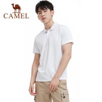 Cameljeans เสื้อโปโลผู้ชายแขนสั้นซัมเมอร์,เสื้อยืดลำลองพิมพ์โลโก้เสื้อ