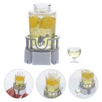 WINOMO Mini House Decor เครื่องดื่ม Miniature Juice Barrel Figurine Doll House Small Juice Barrel Model