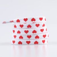 Fashion Love Heart Shoelaces High-top Canvas Sneakers Shoelace AJ/AF1 Flat Laces Shoe Strings100/120/140/160/180CM