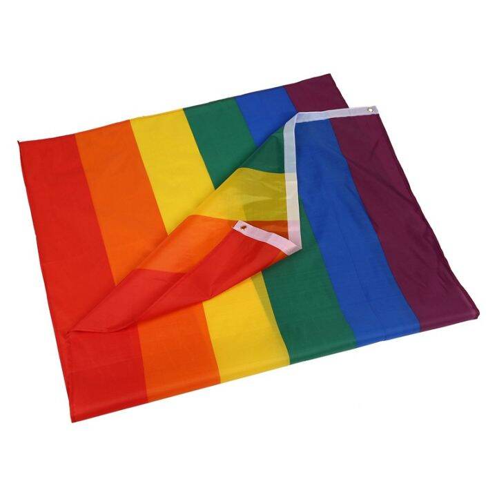 ร้อน90-150cm-rainbow-flag-pride-peace-แบนเนอร์เทศกาลการตกแต่งบ้านปาร์ตี้-shop-ภาพแต่งห้องวิวถนนธงหลากสีการแต่งงานเพศเดียวกัน