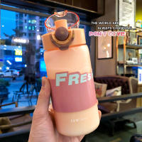 Korean Portable Water Bottle Summer Frosted Plastic Clear Water Bottle Outdoor Bicycle Silicon Bouteille Eau Travel Mug AB50WB