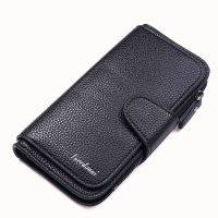 Luxury Brand Mens Wallet Business Clutch Bag Three Fold Male Purses Leather Fashion Card Holder with Zipper Phone Bag Billetera