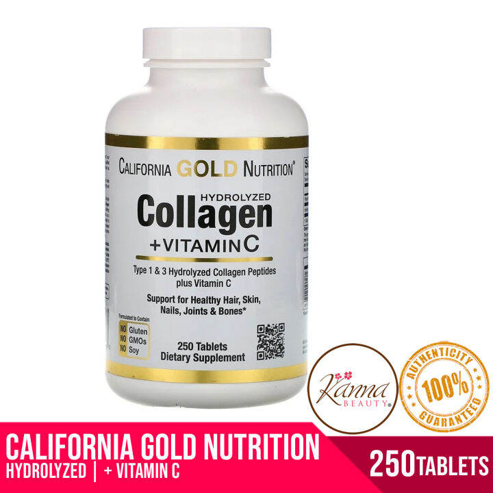 California Gold Nutrition Hydrolyzed Collagen Peptides + Vitamin C Type