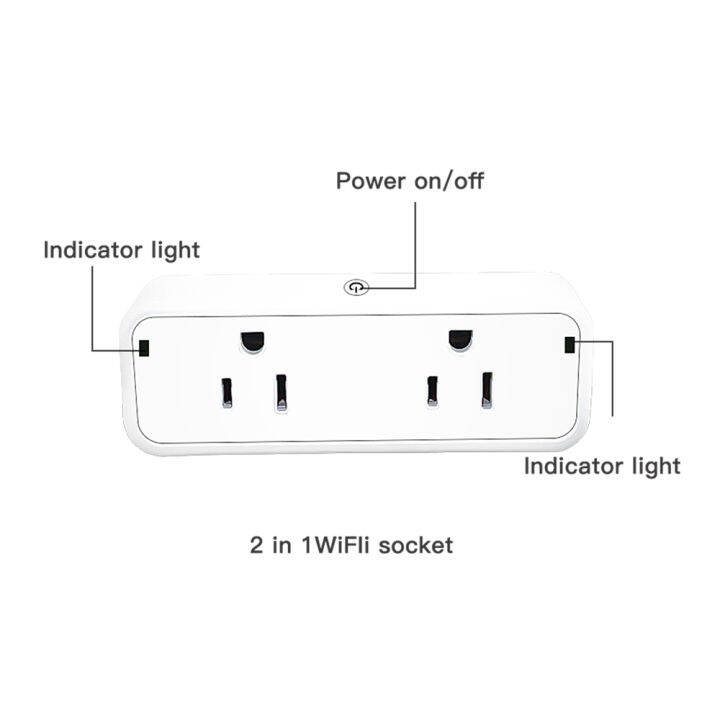 ซ็อกเก็ตขยายสัญญาณwifiแบบ2-in-1-ปลั๊กอัจฉริยะทำงานร่วมกับalexa-goo-gle-homeแอปพลิเคชั่นอัจฉริยะไม่ต้องใช้ฐานกำหนดเวลาและเวลาแยกต่างหากหรือรวมกัน
