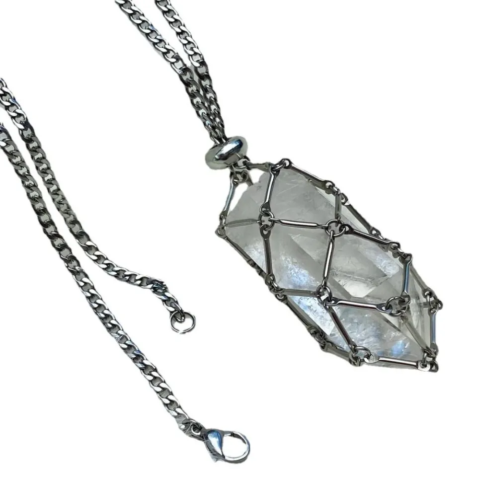 Copper Crystal Holder Cage Necklace Necklace Accessories