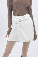 f.fashion กระโปรงกางเกงแต่งผูกมัด ผู้หญิง สีขาว | Skort with Twisted Knot Detail | 06100