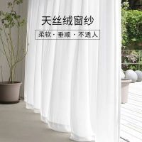 [COD] Sheer curtains are light-transmitting and impermeable to people velvet curtains window screens bedroom living room balcony partition bay window double-opening Korean pleats cross-border