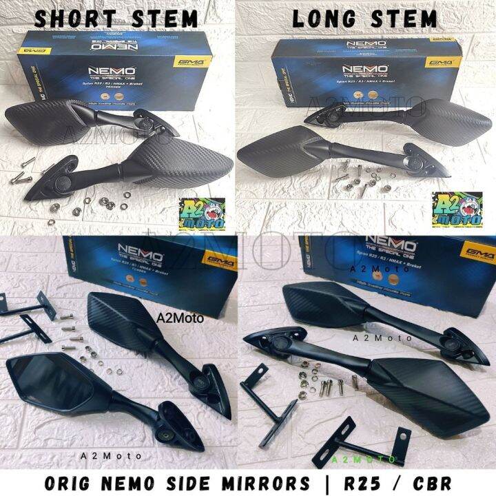 R25 Side Mirror NEMO / RZ RACING / SEC Mutarru + Windshield visor