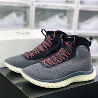 2023 Original Under Armour Curry 4 Flotro "GreyBlack" Basketball Shoes Casual Sneakers for Men Women